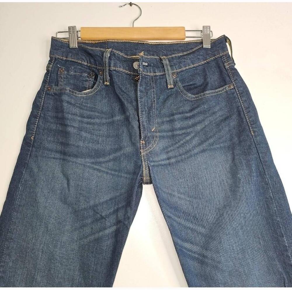 Levi's 502 Men's Blue Slim Fit Dark Wash Stretch Jeans Size 30x32 - Picture 4 of 8